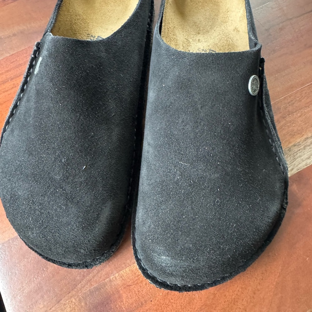 Birkenstock Zermatt Black Premium Suede Slip-Ons